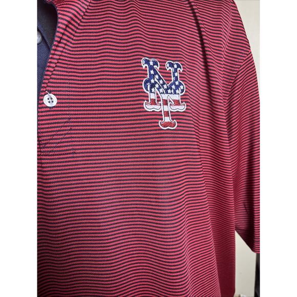 Cutter And Buck NY Yankee Emblem Men’s Red/Navy Golf polo 3 XL - Picture 2 of 7